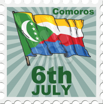 post stamp of national day of Comoros