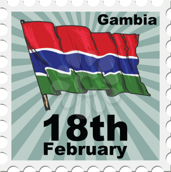post stamp of national day of Gambia