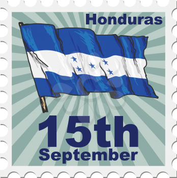 post stamp of national day of Honduras