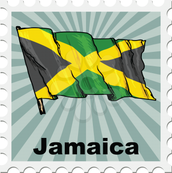 post stamp of national day of Jamaica