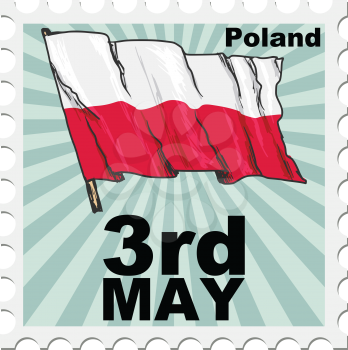 post stamp of national day of Poland