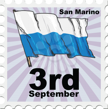 post stamp of national day of San Marino