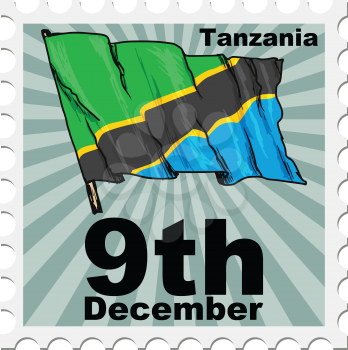 post stamp of national day of Tanzania