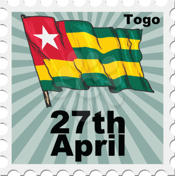 post stamp of national day of Togo