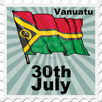 post stamp of national day of Vanuatu