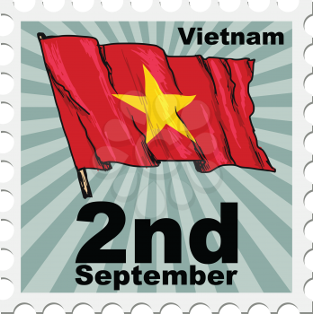 post stamp of national day of Vietnam