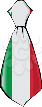 necktie in national colours of Italy