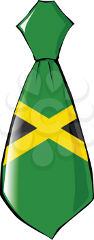 necktie in national colours of Jamaica