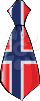 necktie in national colours of Norway