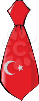 necktie in national colours of Turkey