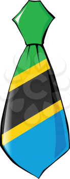 necktie in national colours of Tanzania