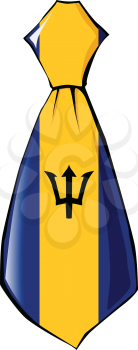 necktie in national colours of Barbados