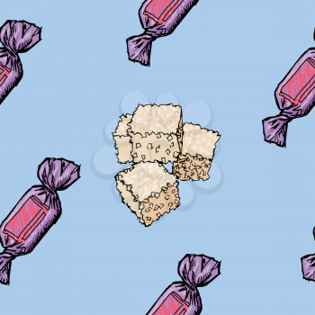 sample of seamless background with sweets