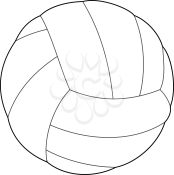 outline illustration of volleyball ball