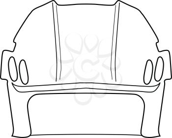 outline illustration of hockey helmet