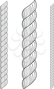 outline illustration of set of ropes