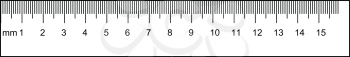 outline illustration of ruler, instrument of measurement
