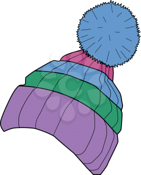 vector illustration of winter cap