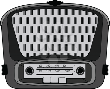 vector illustration of vintage radio
