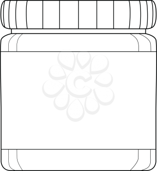 outline illustration of bottle of medicines