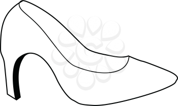 outline illustration of woman shoes