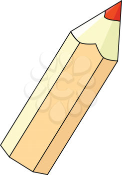 vector illustration of pencil, office object