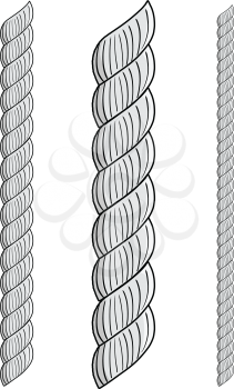 vector illustration of set of ropes