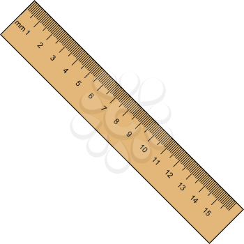 vector illustration of ruler, instrument of measurement