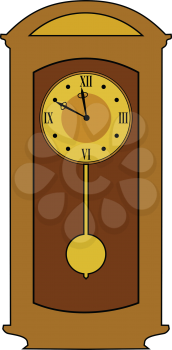 vector illustration of home, classic clock