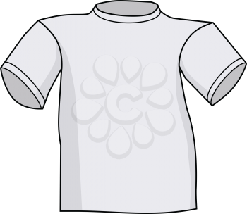 vector illustration of t-shirt, front view