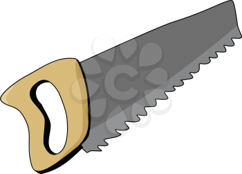 vector illustration of hand saw