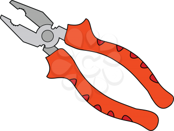 vector illustration of pliers, tool for fix