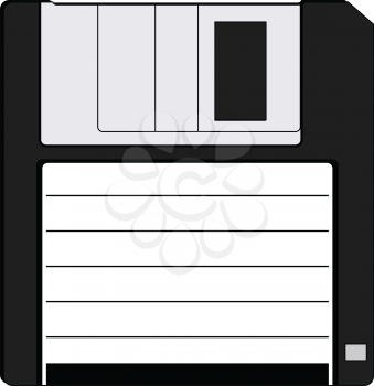 vector illustration of floppy, computer equipment