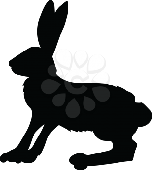 silhouette of hare