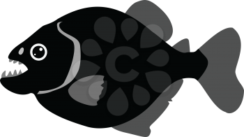silhouette of piranha