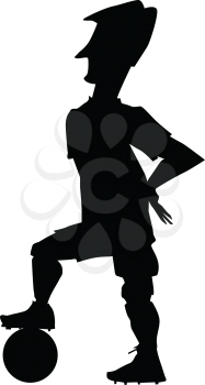 silhouette of soccer player