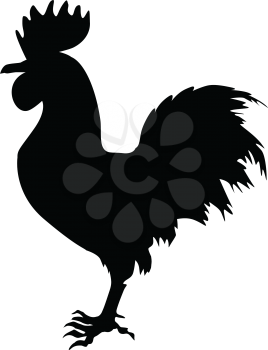 silhouette of rooster