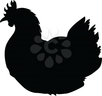 silhouette of brood hen