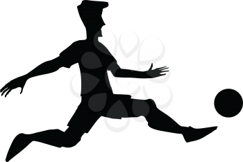 silhouette of soccer player