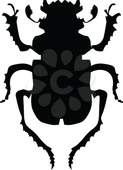 silhouette of beetle