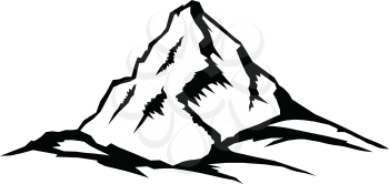 vector illustration of mountain peak