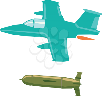 military jetplane and missile, military motives