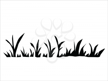 black, cartoon silhouette of lawn