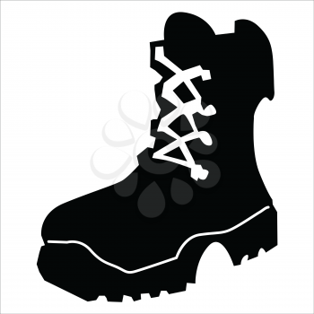 silhouette of boots, motive of army