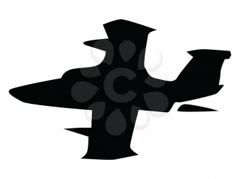 silhouette of jet plane, military motive