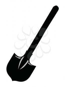 silhouette of spade, domestic motive