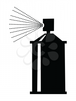 silhouette of spray, domestic motive