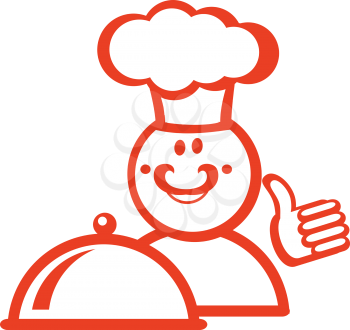 Royalty Free Clipart Image of a Cook