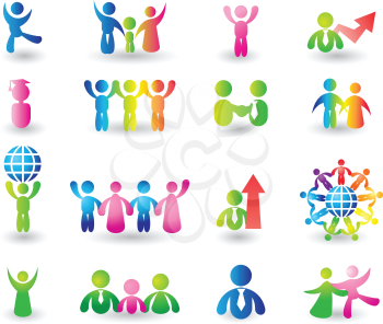 Royalty Free Clipart Image of People Icons
