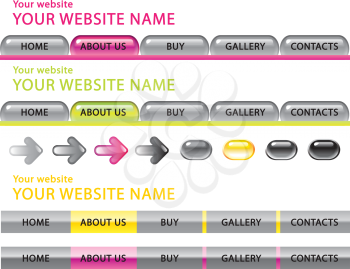 Royalty Free Clipart Image of a Website Template